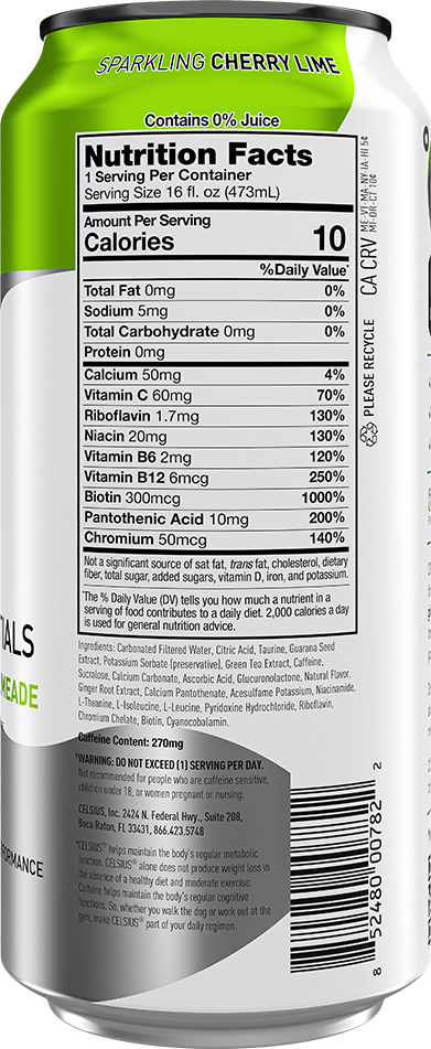 Cherry Limeade – Product's Back Label