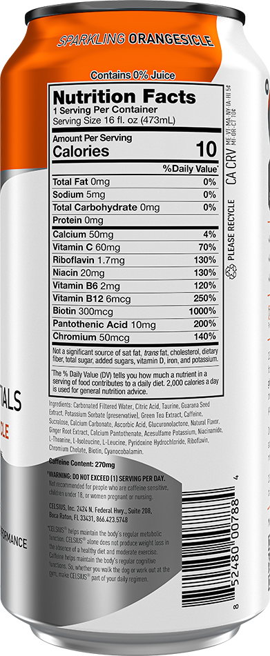 Orangesicle – Product's Back Label