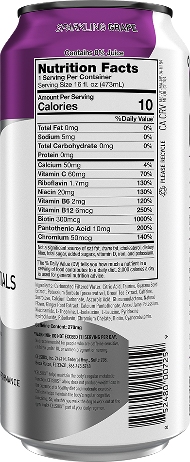 Grape Slush – Product's Back Label